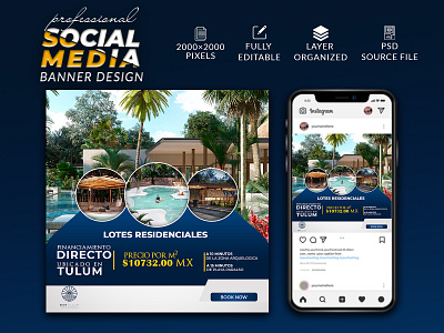 Real-estate social media post Design ad banner ads banner branding design facebook post graphic design illustration instagram post kdp logo motion graphics social media design social media post ui vector