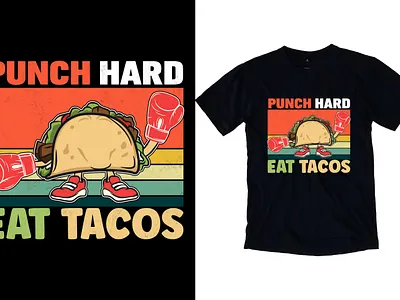 Cool Boxing Taco T shirt Design artwork boxing boxing t shirt boxing vintage t shirt branding design illustrator t shirt t shirt design vector vintage t shirt