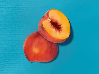 Peach Queen design digital painting illustration painting procreate still life
