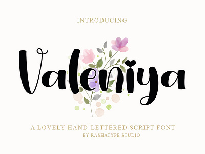 Valeniya branding design font graphic design illustration lettering artist lovely font script font typography wedding font