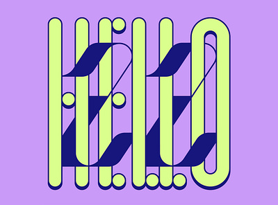 Hello '22 animation colourful font graphic design green illustration lettering letters logo purple sans serif shape type typography vector werock