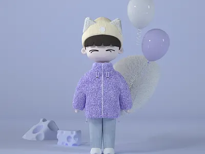 Taro 3d character modeling