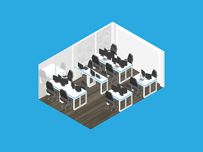 Office Isometric Illustration design illustration isometric office