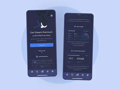 Subscribe to dream better :) calm choose plan dark mode design dream finance journal meditate meditation mobile mobile app payment plan product design sleep subscription ui uidesign userinterface ux