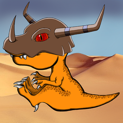Digimon Inspired TinyRex (one of many TinyRex) design illustration vector