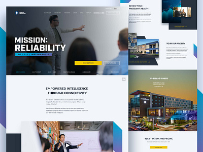 Summit Landing Page adobe xd blue branding customer summit design dribbble gradient graphic design illustrator indianapolis landing page lato layout photoshop purple shapes typography ui website xd