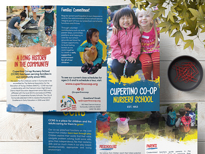 Cupertino Co-Op School Brochure brochure colorful design graphic design layout photoshop print trifold