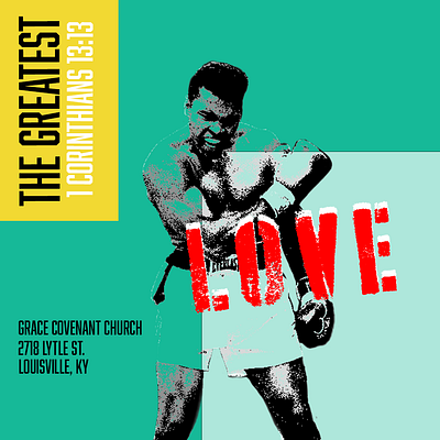"The Greatest" Flyer adobe illustrator church flyer flyer illustration muhammad ali