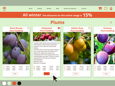 Design of a Info Card for the seedling shop 045 dailyui design info card seedling shop