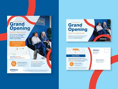 Beltone Grand Opening Flyer & Postcard beltone brand stationery creative marketing flyer flyer design grand opening hearing aids layout marketing marketing collateral postcard print print design stationery