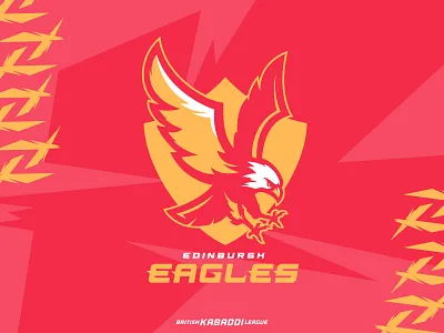 Edinburgh Eagles Logo bird branding eagle esports football illustrator india kabaddi logo mascot sports