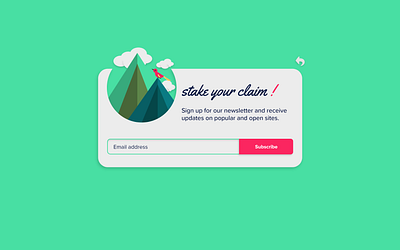 DailyUI Pop-up / Overlay adobexd branding dailyui dailyui016 dailyuichallenge design digital art illustration newsletter overlay popup product design signup ui ui design uiux ux vector xd