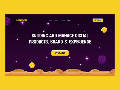 Marketing agency website design concept art marketing pixel typography ui ux websi website