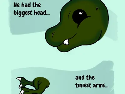TinyRex Children's Book Page 2 design illustration typography