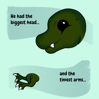 TinyRex Children's Book Page 2 design illustration typography