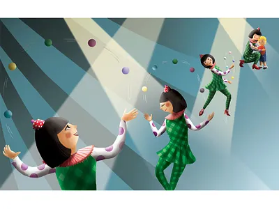 Illustration for "The Enchanted Circus" book childrens book design illustration