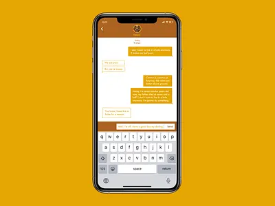 Direct messaging for DailyUI day 13 app chat daily challenge dailyui dailyui013 direct fox futura graphic design interface message messaging mobile screen text typography ui ux vectors wes anderson