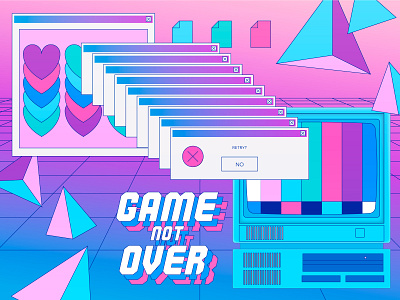 Vaporwave background design illustration retro vaporwave vector