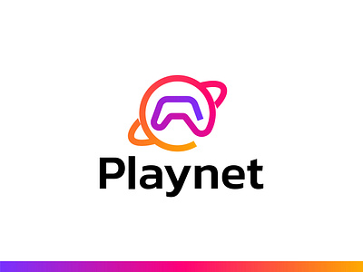 Game+Planet Logo Design abstract logo brand identity brand mark branding colorful gaming logo colorful planet game planet game play gaming logo gaming mark gradient logo icon joystick logo logo design logo designer logo type minimalist logo modern logo symbol