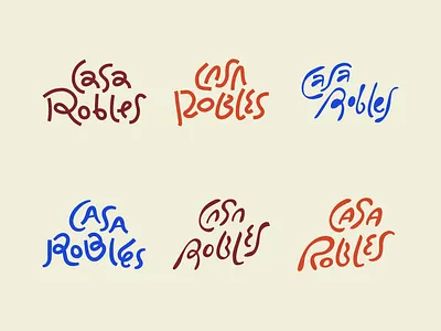 Casa Robles - Process branding cutout hand lettering lettering logo logotype restaurant brand restaurant logo typography
