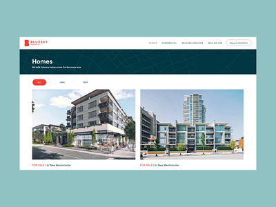 Bluesky Properties Detail Pages animation architecture b bluesky branding desktop digital figma green mobile motion orange pdp plp project detail properties real estate ui website xd