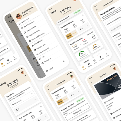 ChangeFi Banking banking mobile ui ux