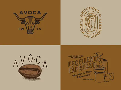 Avoca Merch Designs apparel design design hand lettering illustration typography
