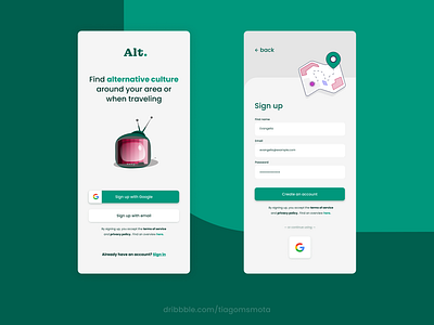 Daily UI #001 - Sign-up flow (mobile) app clean ui daily ui dailyui design login minimalism mobile onboarding signup ui design uiux ux