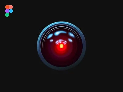 HAL 9000 ai figma free hal 9000 illustration resource scifi space odyssey