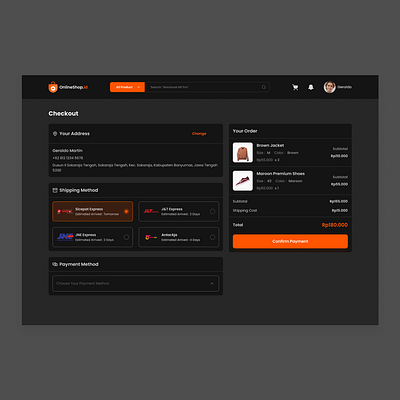 Checkout UI Dark Mode Version #DailyUI Day 02 checkout dailyui design figma mobile mobile ui ui uidesign ux uxdesign website websiteui