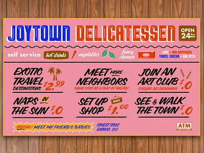 2022 Menu Board 2022 bodega cafe cheese deli female designer goals los angeles marker menu menu board pink retro signage store vintage sign vintage type vintage typography vision board