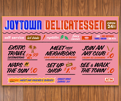 2022 Menu Board 2022 bodega cafe cheese deli female designer goals los angeles marker menu menu board pink retro signage store vintage sign vintage type vintage typography vision board