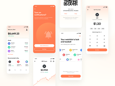 Crypto App Concept app bitcoin chart crypto crypto app cryptocurrency ethereum mobile app trading ui