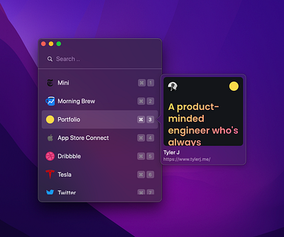 natural – quick links app build code desktop desktop app link links mac macos quick search swift swiftui ui web website xcode