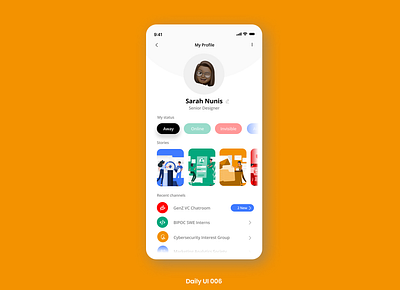 Daily UI 006 - Profile Page 006 account dailyui dailyui006 profile profilepage ui