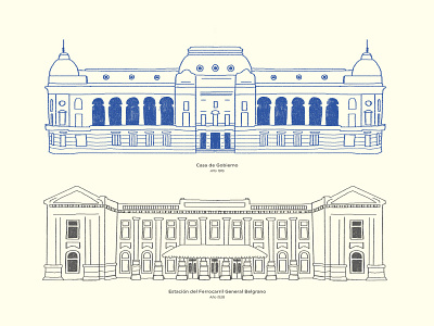 Buildings n.1 architecture blue building city facade illustration pencil texture