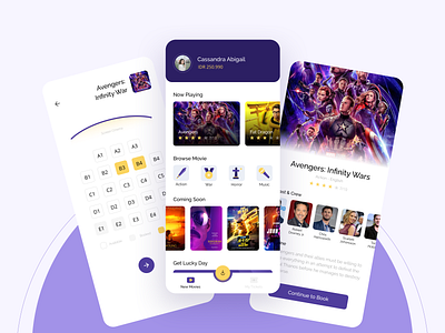 Flutix Ticket Movie App clean design design mobile app design mobile ui movie app ticket app web design