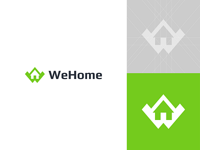 WeHome Logo Design brand identity branding brandmark business logo graphic design home icon home logo home mark house logo icon logo logo design logomark logos motion graphics property real estate symbol vector art w letter