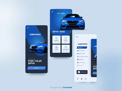 OBIMMED - BMW Car Application app bmw car design minimalist ui ux