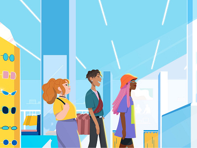 Big Box Shopping 2d animation illustration motion graphics