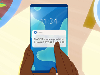 Spending Alert 2d animation illustration motion graphics
