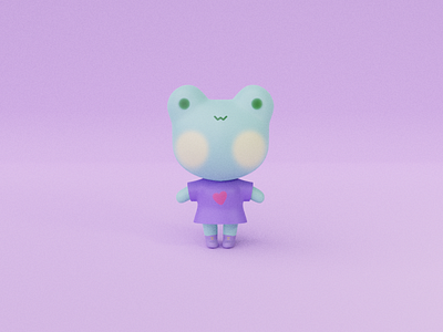 Froggy Frog 3d cute frog illustartion