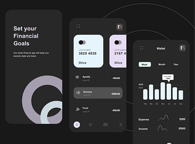 Finance Mobile app project figma ui