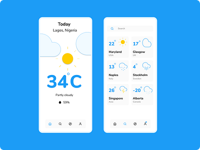 Weather app app graphic design illustration ui ux web