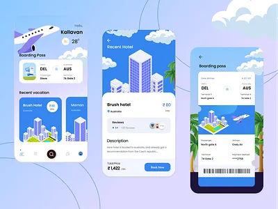 Airline mobile application project figma ui