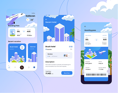 Airline mobile application project figma ui