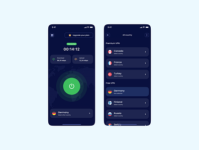 VPAZZY - VPN Connect Application design connect interface design ui ui design ux design vpn vpn app