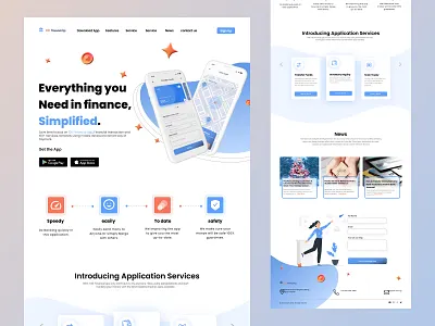 Finance landing page app app design design finance financial landing landing page money ui userinterface wallet