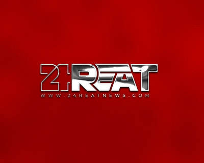 News Channel logo - 24REAT NEWS 24reat 3d artwork brand design branding channel logo creative dise graphic design illustration live coverage logo logo design logodesign news portal newspaper ui vector wordmark logo