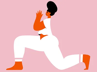 Yoga Woman ✨ 2d 30daysofyoga balance character design drawing figure girl girl power health illustration meditation woman yoga yoga pose